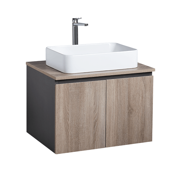 檯面式臉盆盆櫃組L6416S WX13-70B H70-5 F8580 - OVOtoilet 京典衛浴