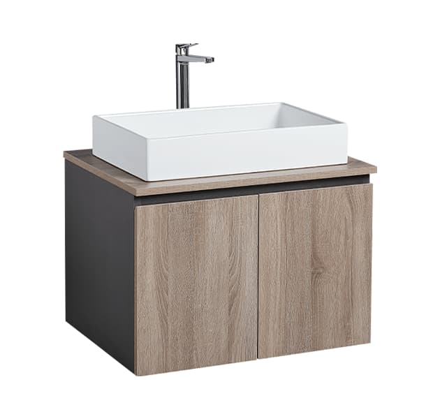 檯面式臉盆盆櫃組L6702 WX13-70S H70-5 F8057L - OVOtoilet 京典衛浴